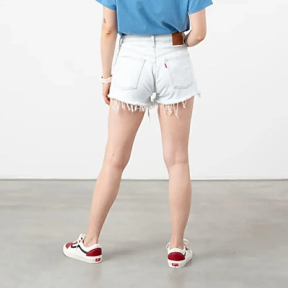 Levi’s High-Waisted Shorts 501 High-Rise Women’s Waist Size 32 White Distressed